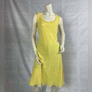 Liz Claiborne Yellow Ruffle Dress